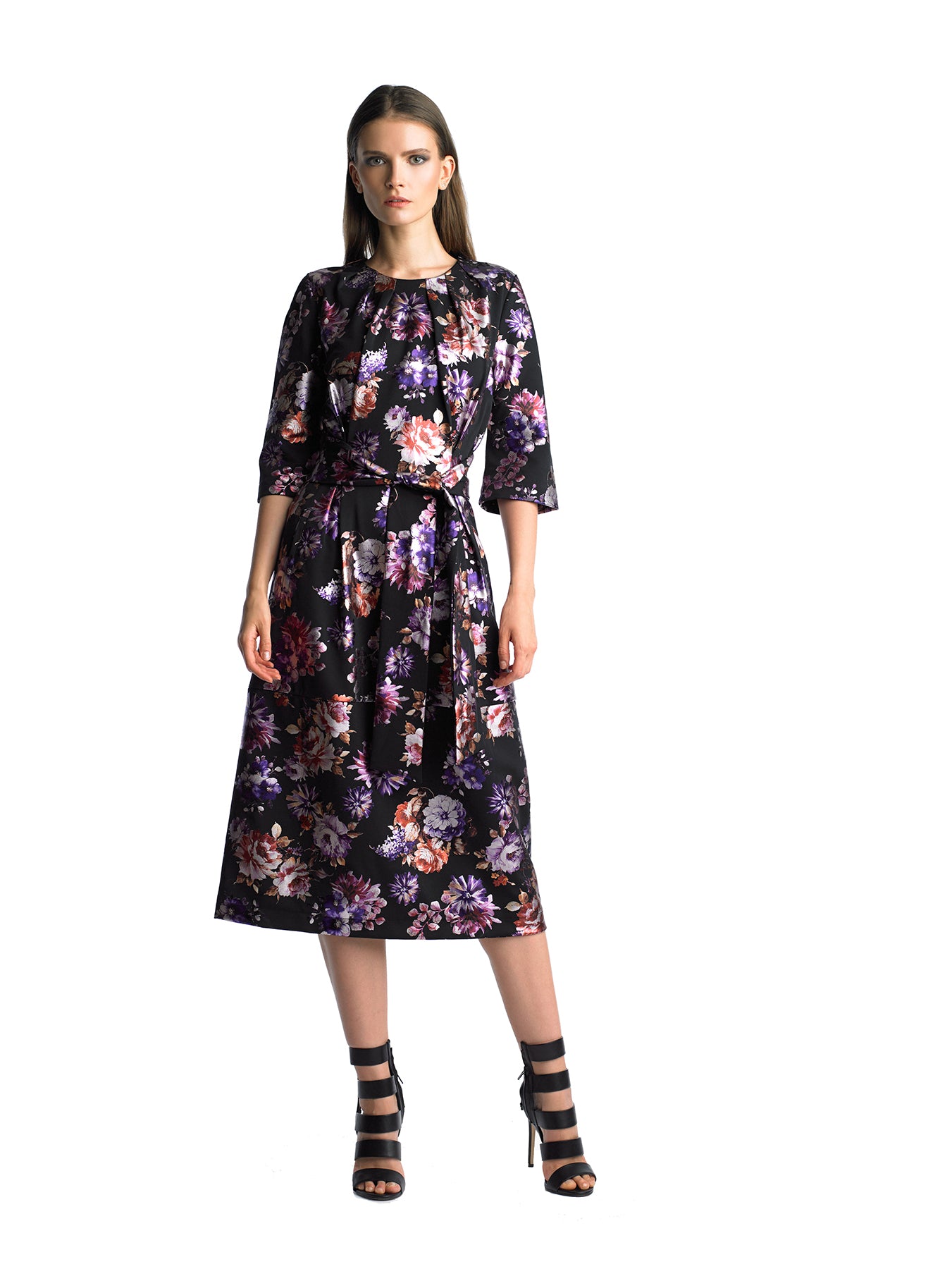 Historic New York Signature Metallic Floral Dress - Historic New York