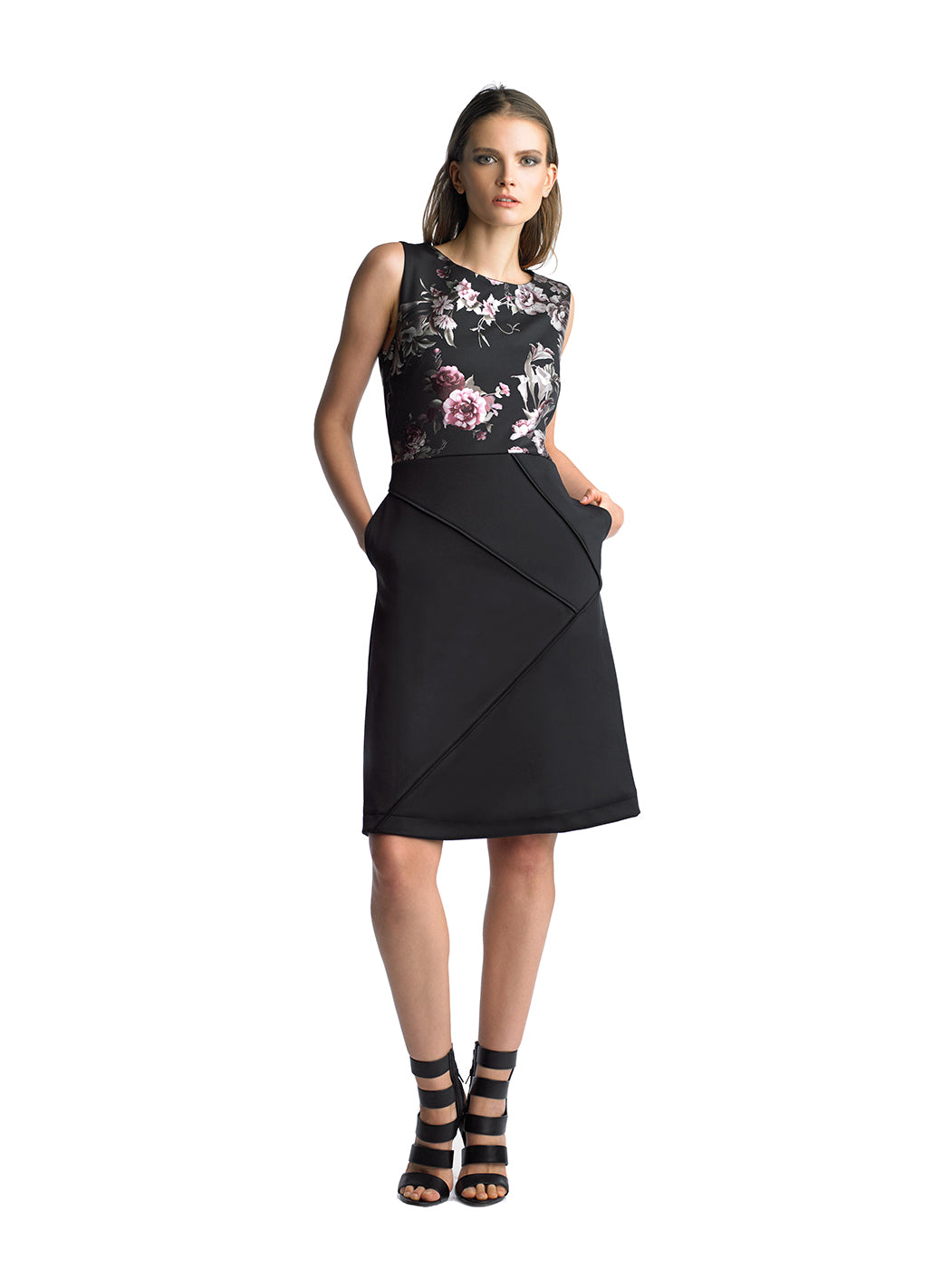 Historic New York Metallic Silver Metallic La Rose Sheath Dress - Historic New York