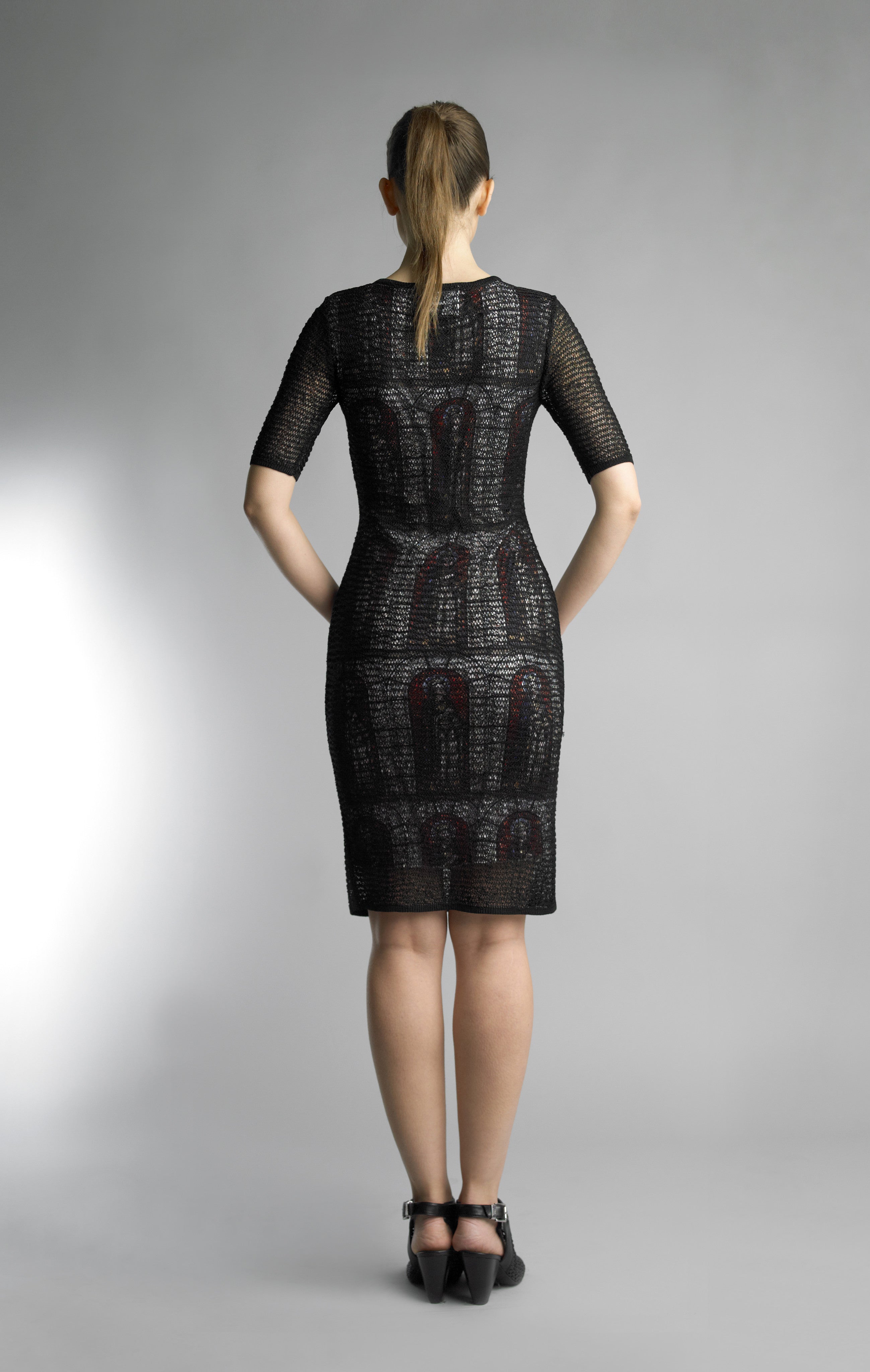 Historic New York Saint Clotilde Stained Glass Windows Evening Dress - Historic New York