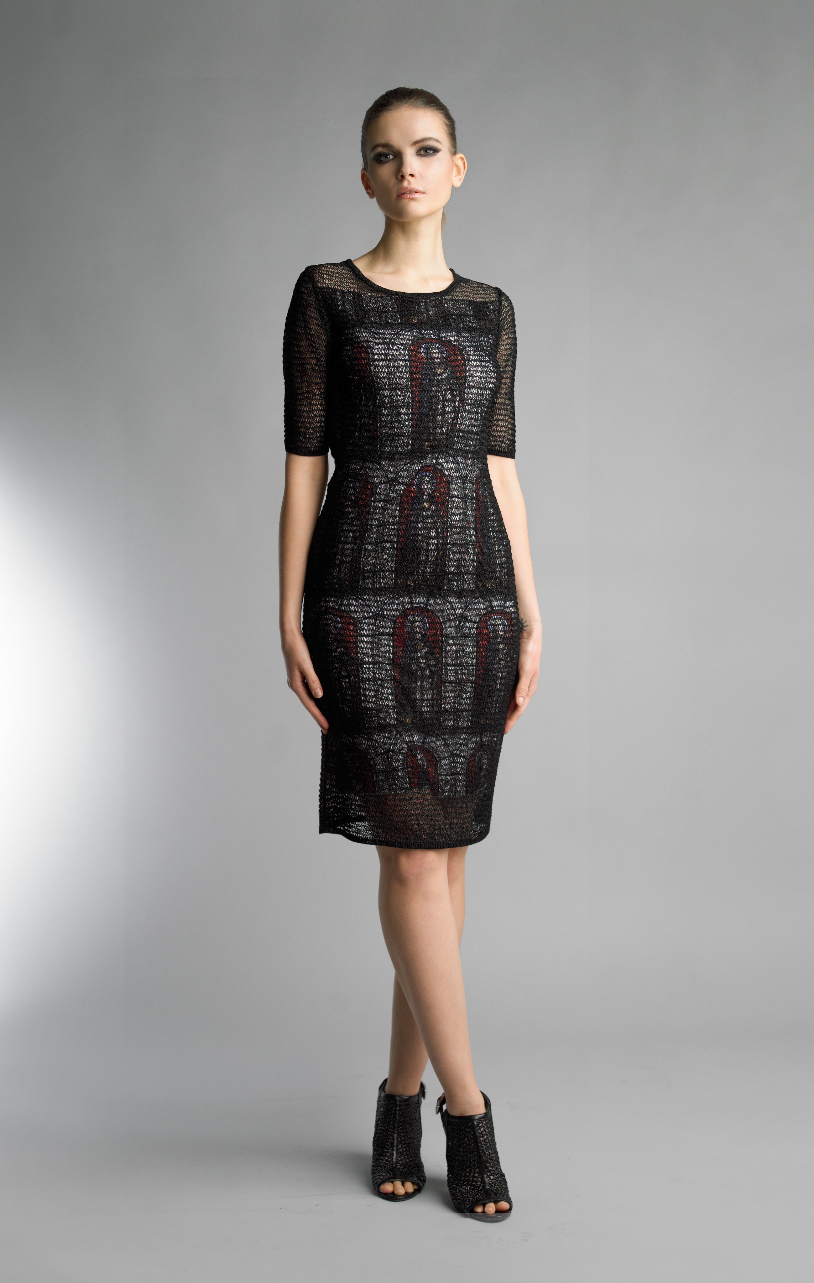 Historic New York Saint Clotilde Stained Glass Windows Evening Dress - Historic New York