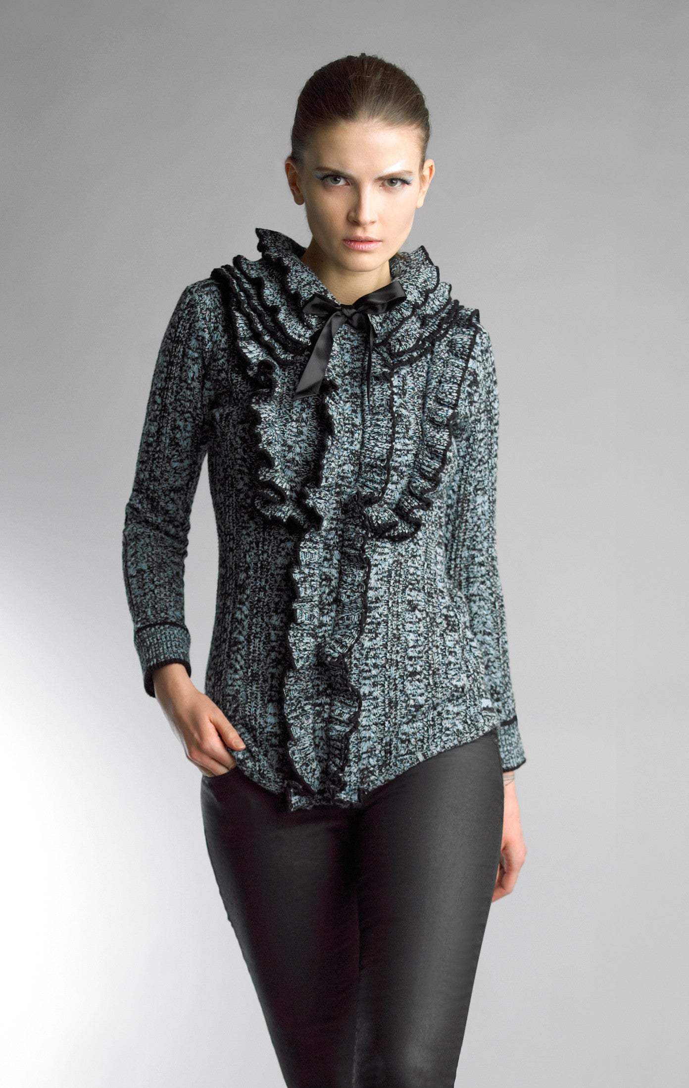 Historic New York Victorian Ruffle Knitted Top - Historic New York