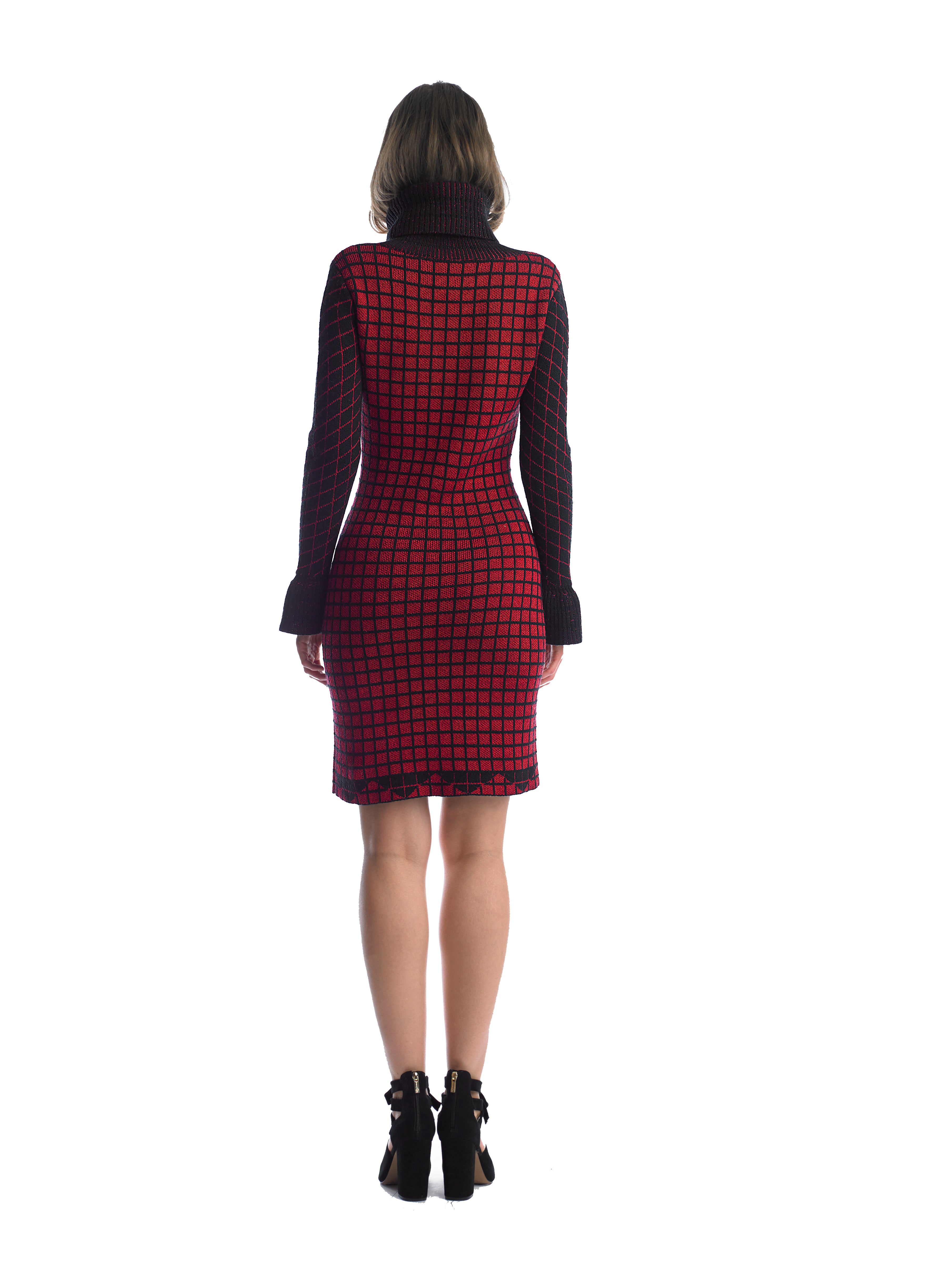 Historic New York Polonaise Knit Plaid Dress - Historic New York