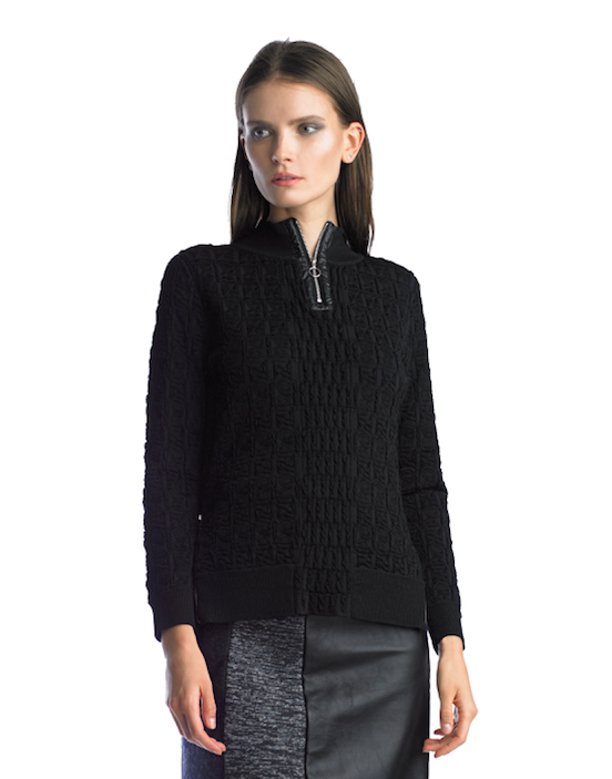 Historic New York Black iced Plissé Textured Top - Historic New York