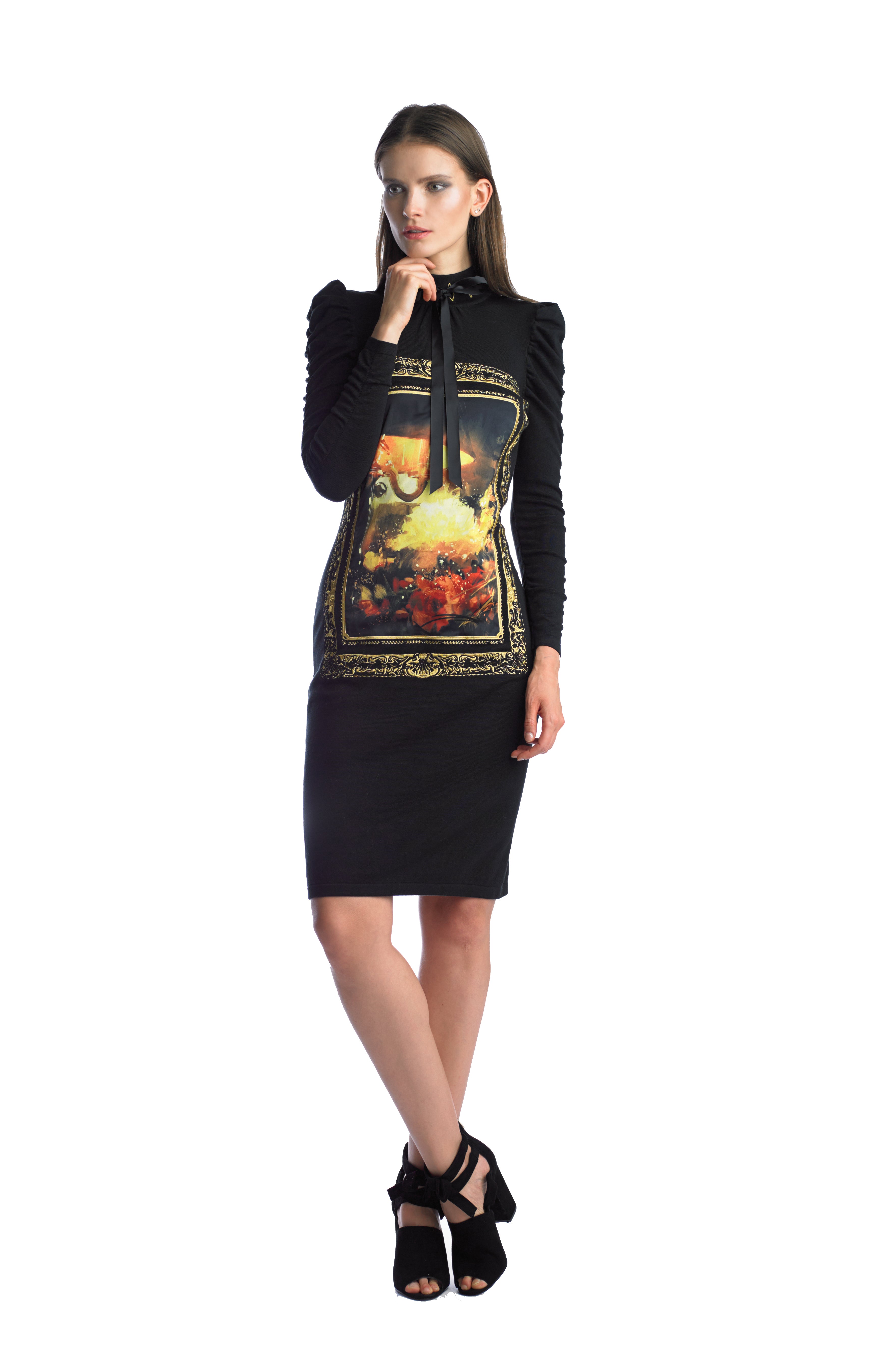 Historic New York Antique Oil Painting Dress - Historic New York