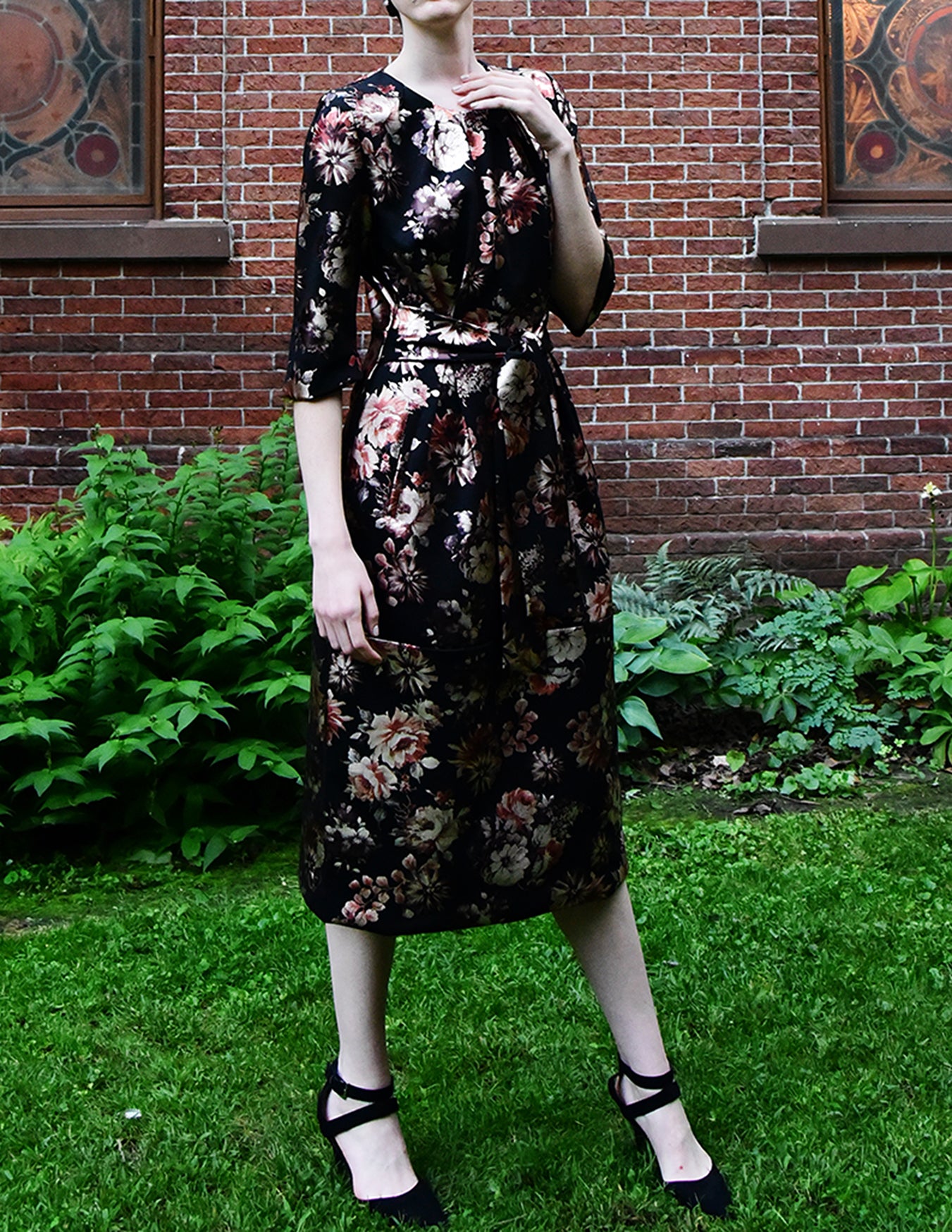 Historic New York Signature Metallic Floral Dress - Historic New York