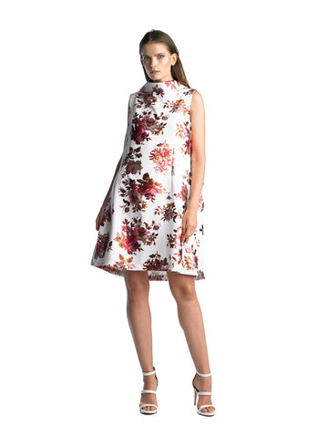 Historic New York Metallic Autumn Floral Poncho Dress - Historic New York