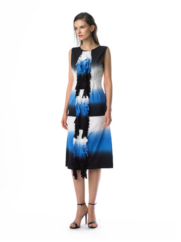 Historic New York Dip Dyed Ocean Fringe Dress - Historic New York