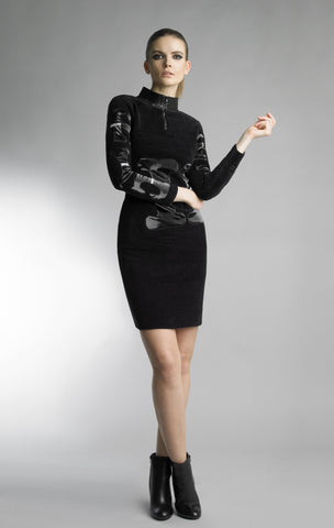 Historic New York Black Laser Vinyl Dress - Historic New York